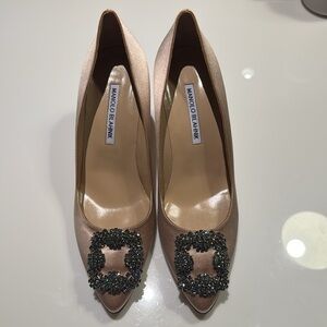 Manolo Blahnik Hangisi Crystal
Buckle Pump